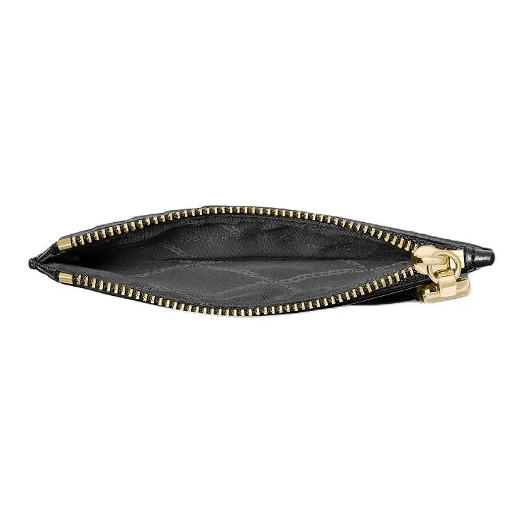 MICHAEL KORS Litchi Grain Leather Card Holder Small Size Women's Black-2