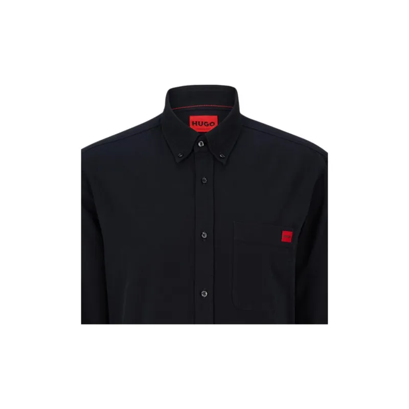 Hugo Logo appliqué Cotton Shirt-5