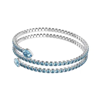 Swarovski Faux Crystal Bangles Women's Blue