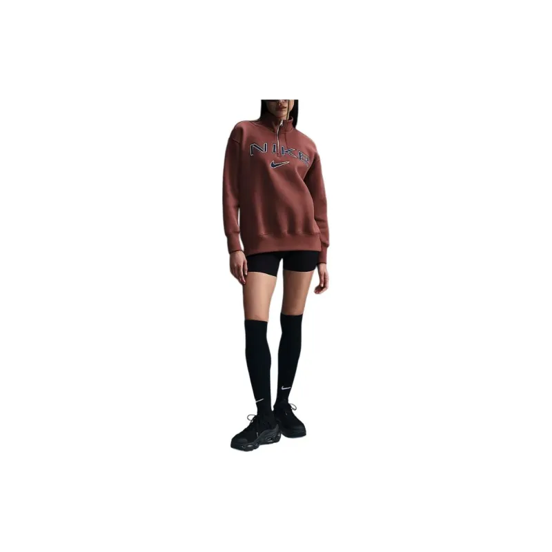 Nike Sportswear Phoenix Fleece Jacket Women's Red Brown-1