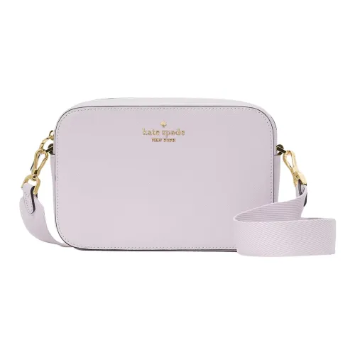 Kate Spade Cross Grain Leather Camera Bag, Shoulder Bag, Crossbody Bag Mini Women's Light Purple