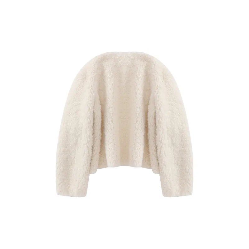XIANGYING Velvet feel Coat Women's Beige-1