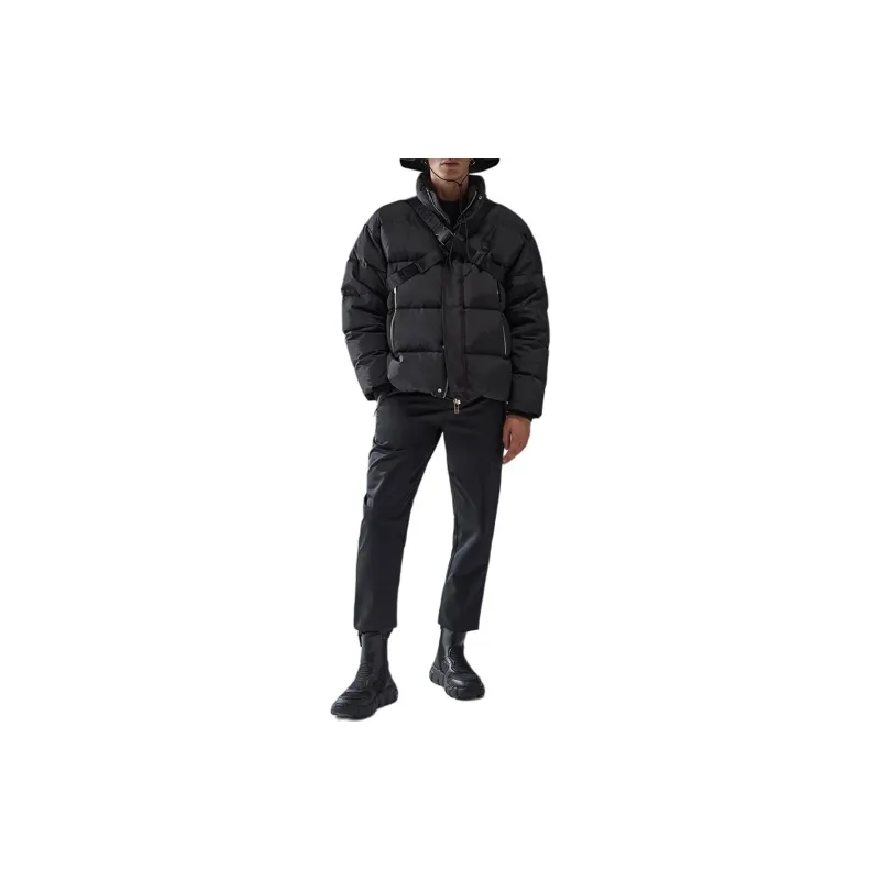 ARMANI EXCHANGE Logo Patch High Neck Padded Jacket-1