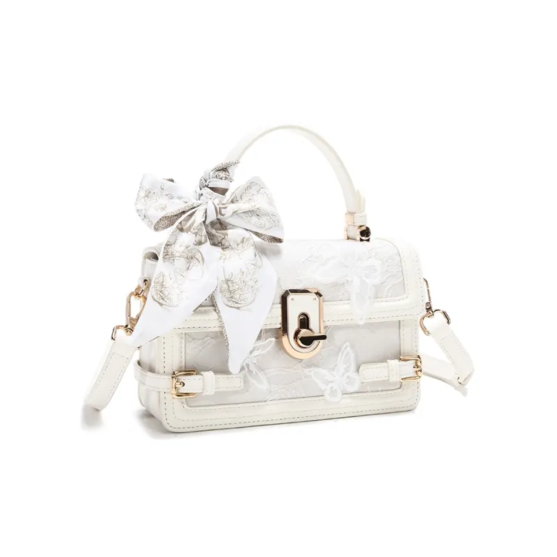 Carit&Koty Polyurethane Synthetic Leather Handbag Small Size Women's White-1