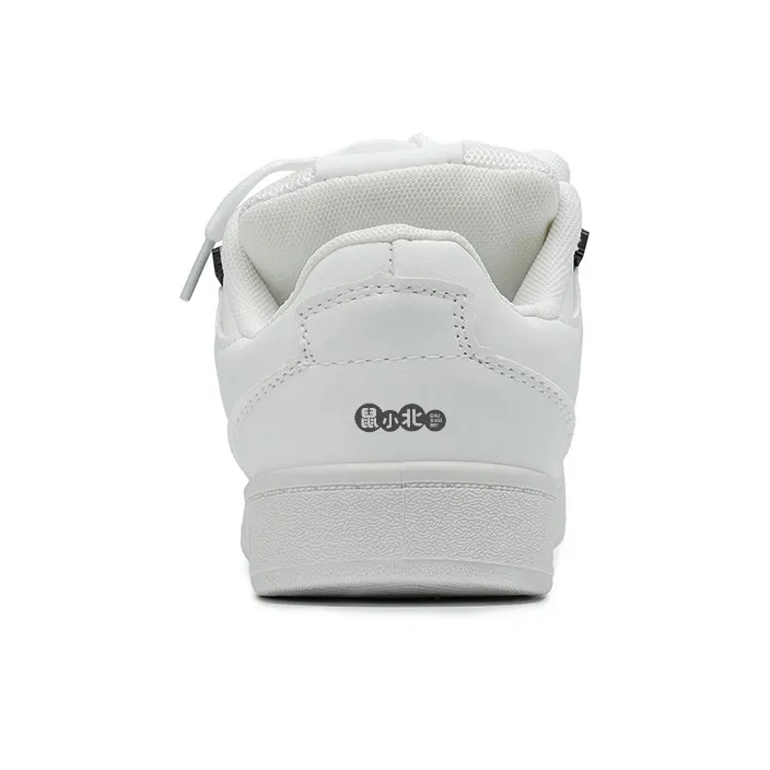 SHUXIAOBEI Anti Slip And Wear Resistant Lightweight Low Top Skateboard Shoes Unisex White Blue-92