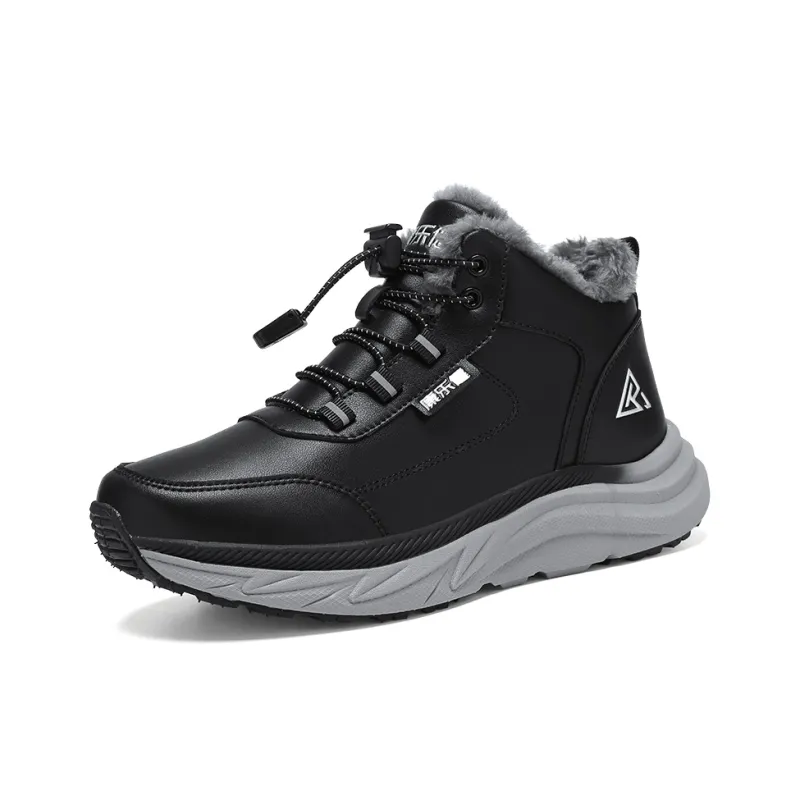 Recreation Wear-Resistant Warm Slip-Resistant Mid-Top Casual Shoes Unisex-2