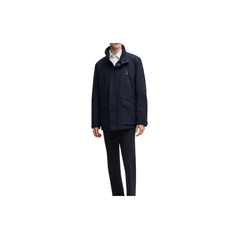 HUGO BOSS Logo Patch Funnel Neck Jacket-1