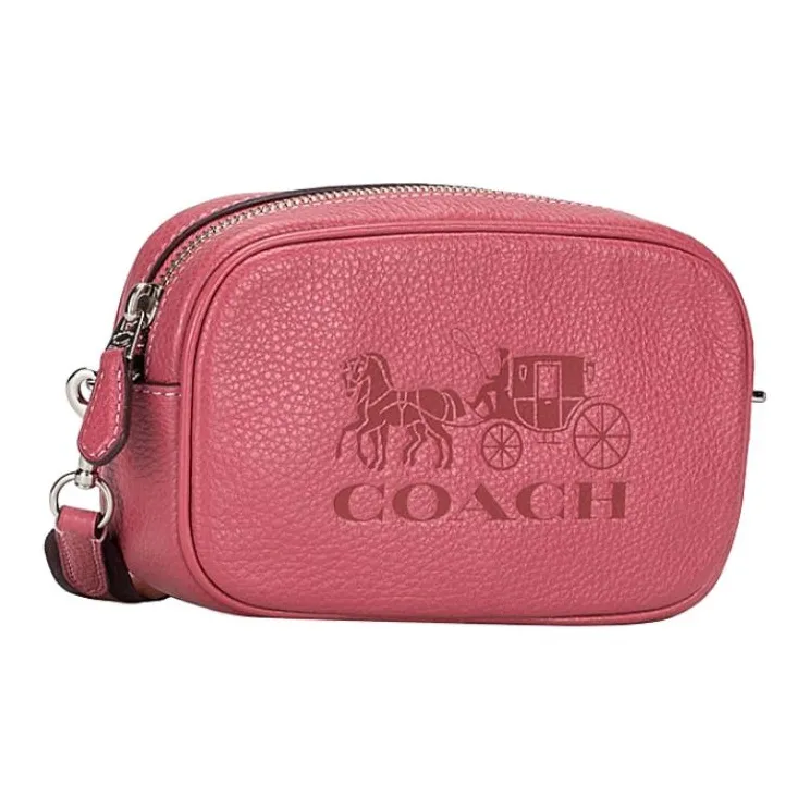 COACH Jes Leather Camera Bags Crossbody Bags Mini Women's Peach Pink-1