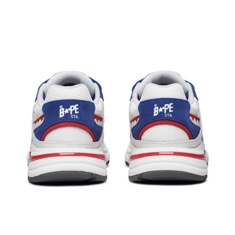 A BATHING APE Shark STA Low Top Casual Shoes Men's White-3