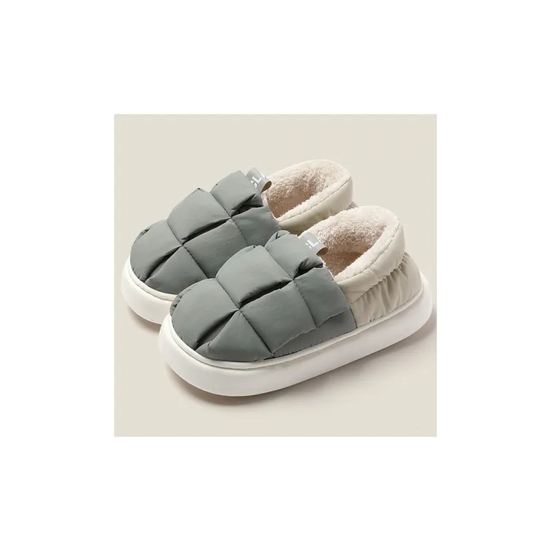 Red Bean Minimalist Style Cotton Slippers-9
