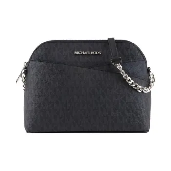 MICHAEL KORS Jet Set Travel Leather Dome Bag Commute Crossbody Bag Women's Black