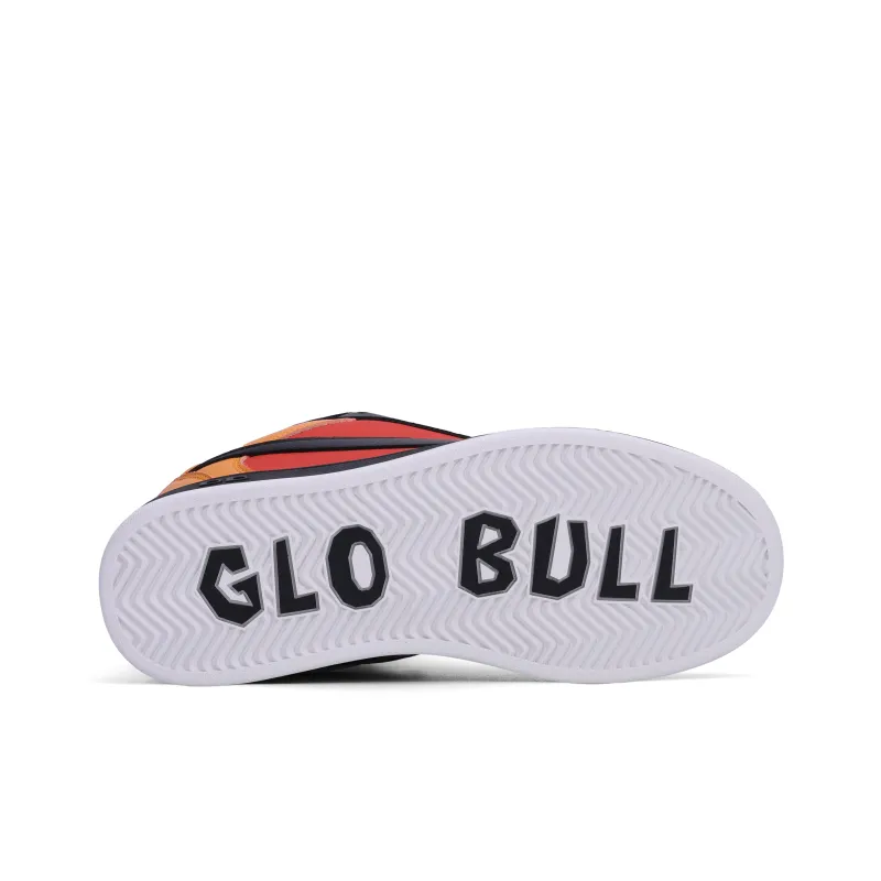 GLO BULL Skateboard Shoes Unisex Low Top Black Red Orange-5