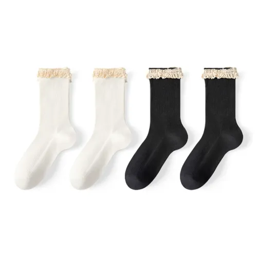 Moremoli Mid Calf Socks Women's 4 Pack