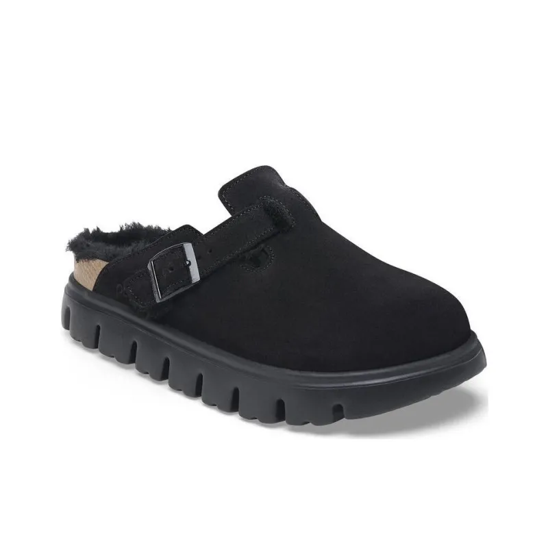 Birkenstock Boston Series Slip Resistant Wrap toe Slippers Women's Black-2