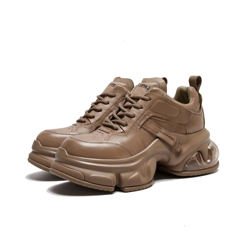 CHERYKALLY Anti Slip And Wear Resistant Height Increasing Low Top Chunky Sneakers Women's-13