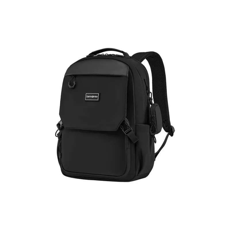 SAMSONITE VERCELLI Fabric Large Capacity Business Casual Backpack Men's Black-4