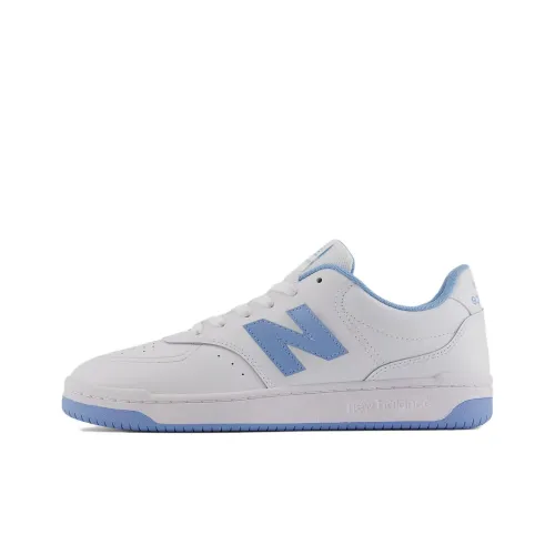 New Balance BB80 Anti Slip Wear Resistant Low Top Skateboard Shoes Unisex White Blue