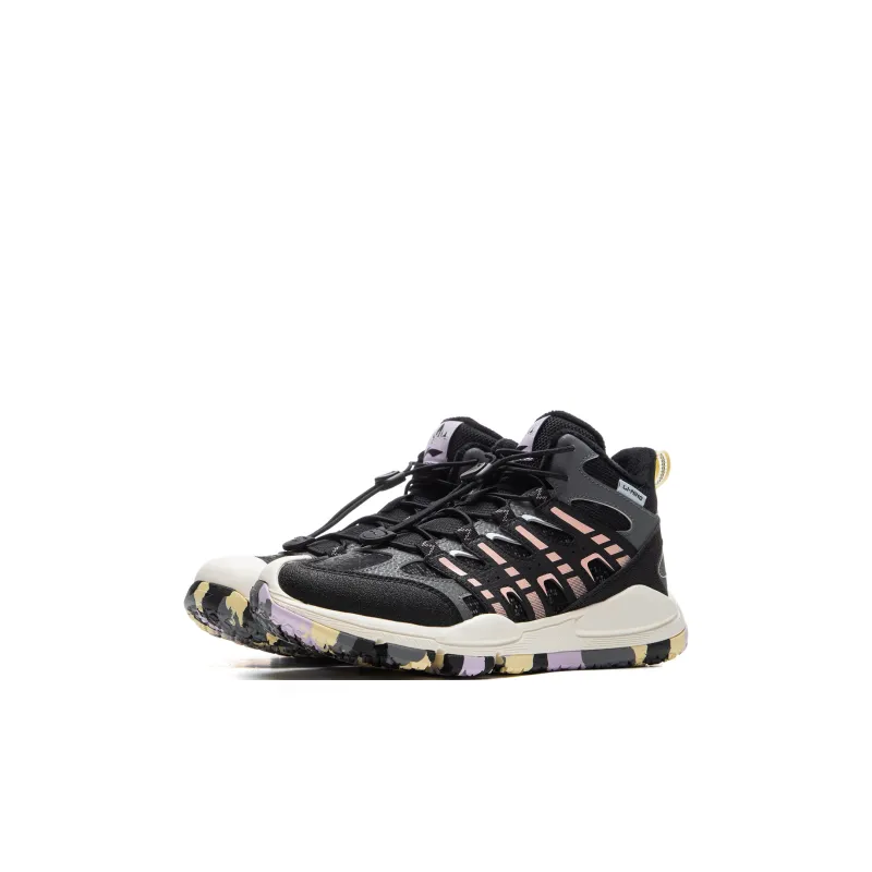 LINING YOUNG Outdoor Slip Resistant Cushioning Rebound Thermal High Top Kids Lifestyle Shoes Black Gray Kids'-1