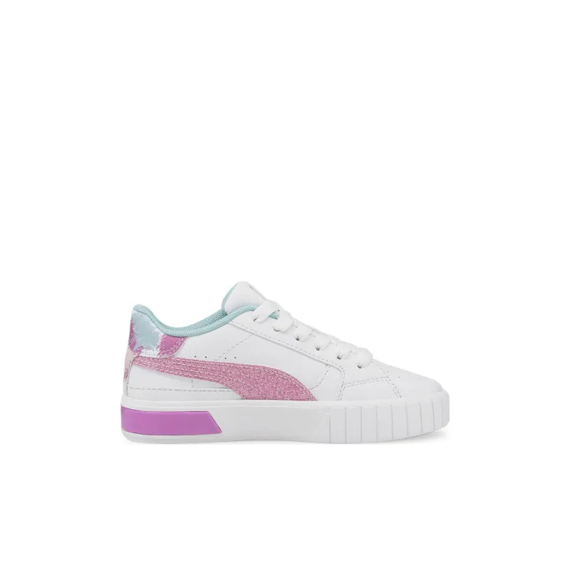 PUMA Cali Star Fly-mingo Slip-Resistant Anti-Kick Low-Top Kids' Skateboarding Shoes White Children Aged 3-7 Years Old-1