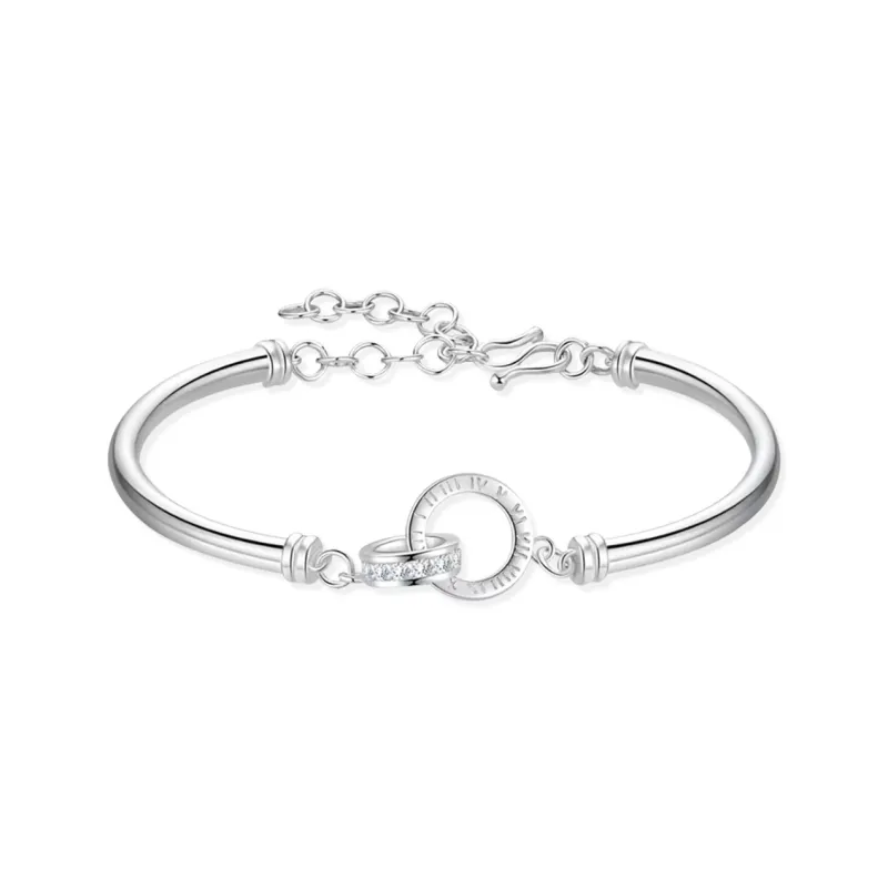 STQ S999 Fine Silver Bangles Women's Gift Box Set-0
