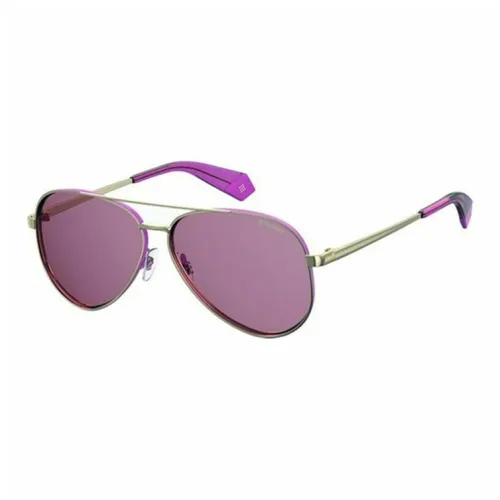 Polaroid Metal Aviator Sunglasses Women's Purple