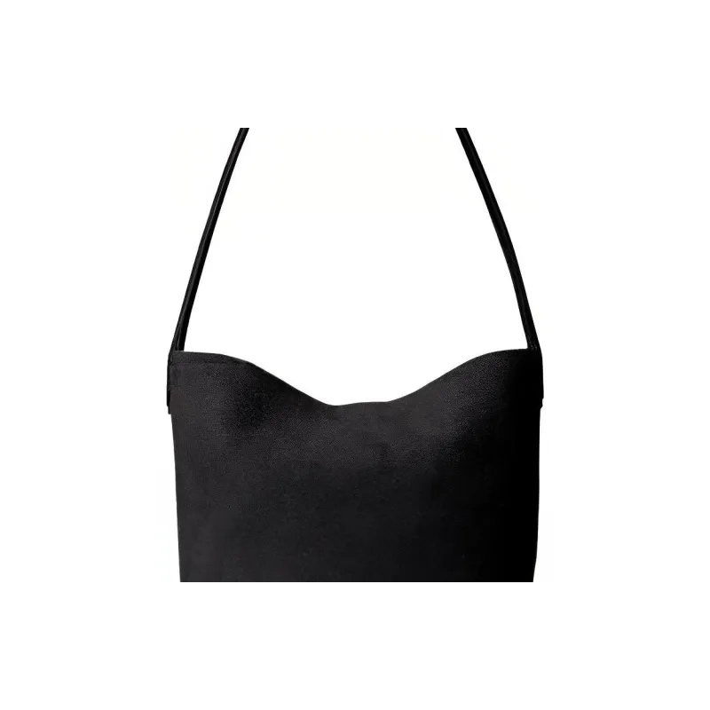 THE ROW N/S Park Suede Tote Bag, Shopping Bag, Shoulder Bag, Handbag Medium Size Women's Black-4
