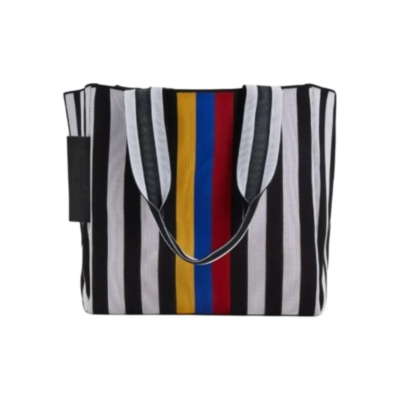 WEEKEND MaxMara Polyester Tote Bag, Shopping Bag, Handbag Women's White & Multicolor-0