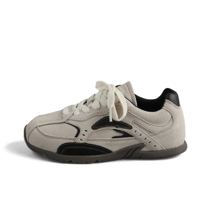 CHERRY&KALIKA Slip Resistant, Abrasion Resistant, Breathable Coverage Low Top Casual Shoes Women's Beige Black-5
