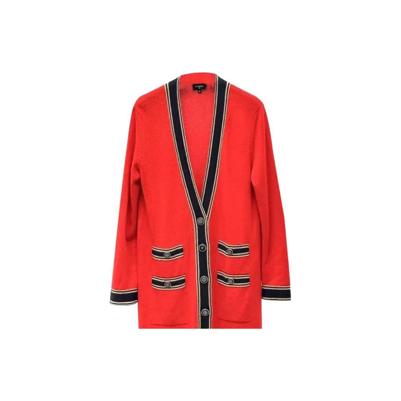 CHANEL Knitwear Women's Red Black-7