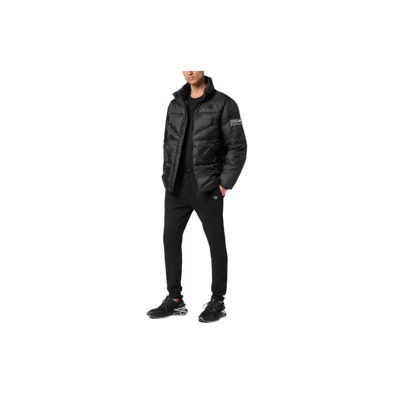 PLEIN SPORT Logo Patch Puffer Jacket-3