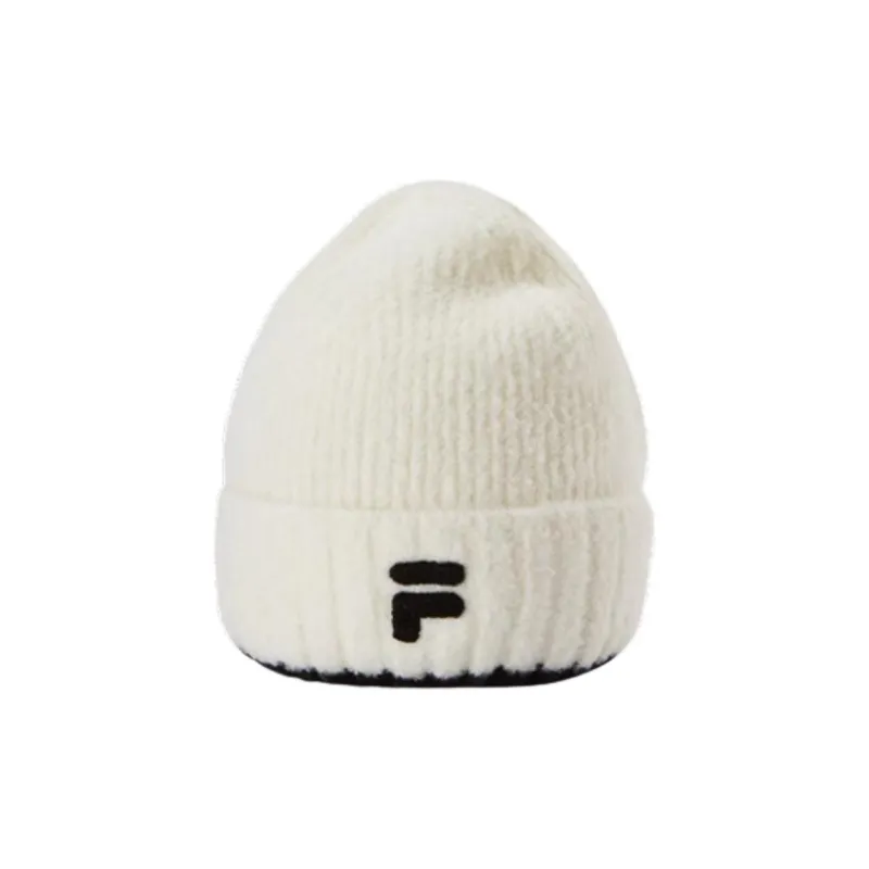 FILA FUSION Elastane Beanies Women's Vanilla White-1