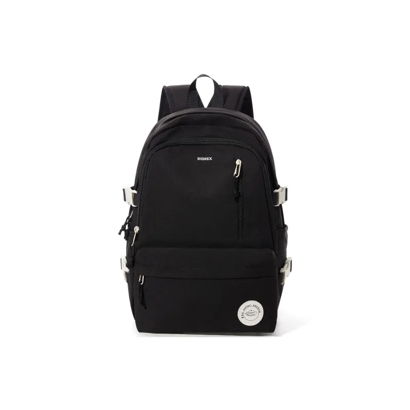 RIOREX Fabric Laptop Backpack Regular Unisex Black/Gray White-0