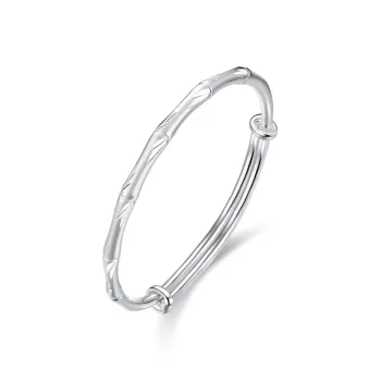 WANLIACC Alloy Bamboo Peaceful Bangle Women's