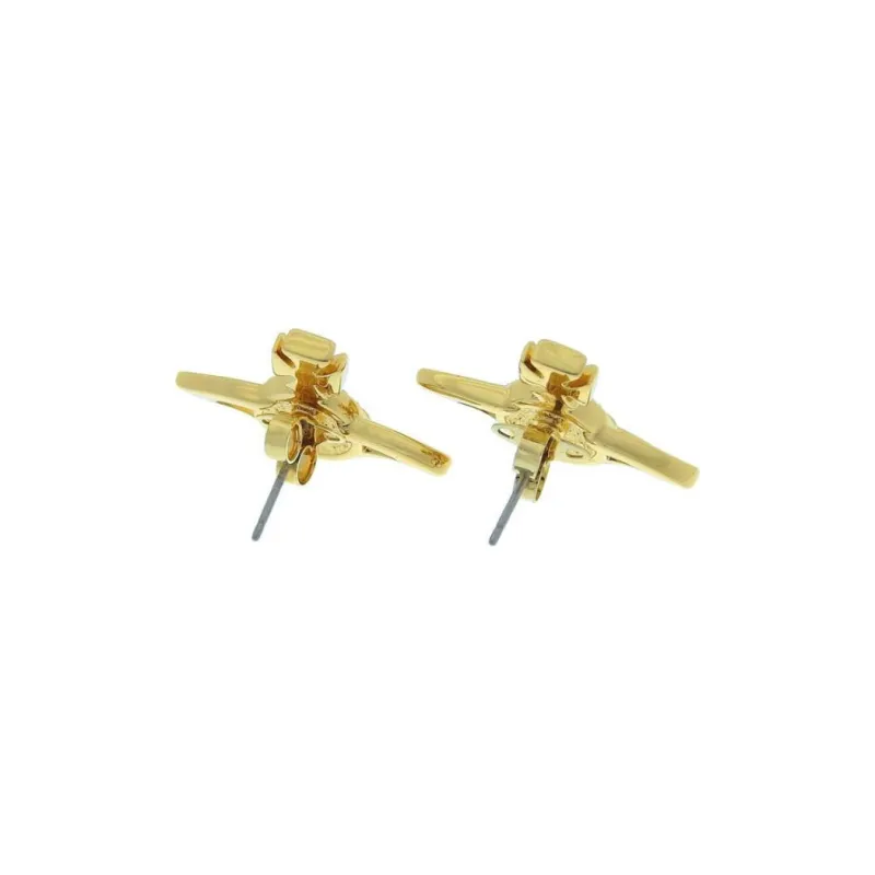 Vivienne Westwood Gold Plated Stud Earrings Women's Gold-3