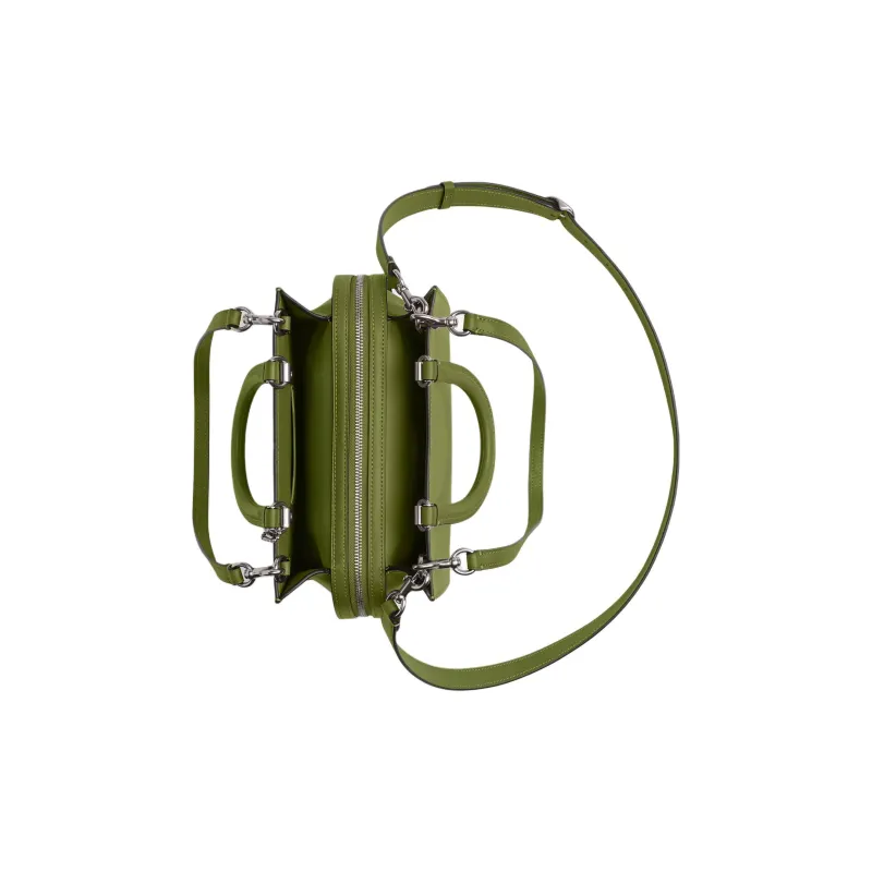 COACH Rogue Glove Tanning Shoulder Bag Crossbody Bag Handbag Medium Size Women's Silver Deep Lime Gray-2