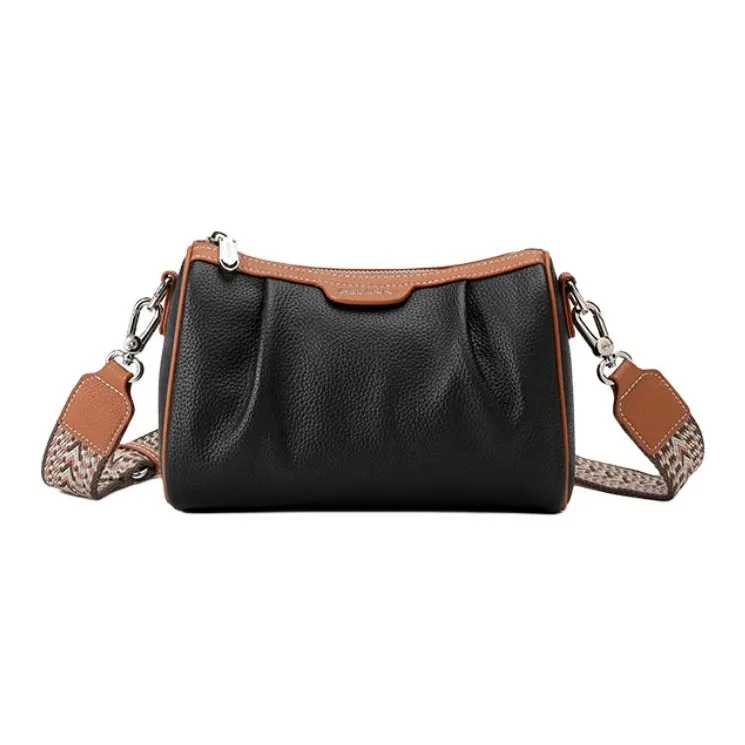 GELANNI Cow Leather Boston Bag Shoulder Bag Women's Apricot/Black/Gray-1