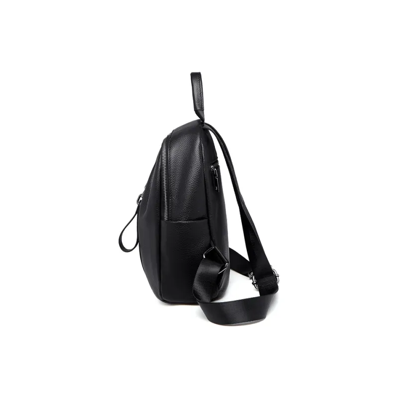 ZOOLER Top Grain Cow Leather Backpack Regular Women's Khaki/Black/Smoke Gray-10