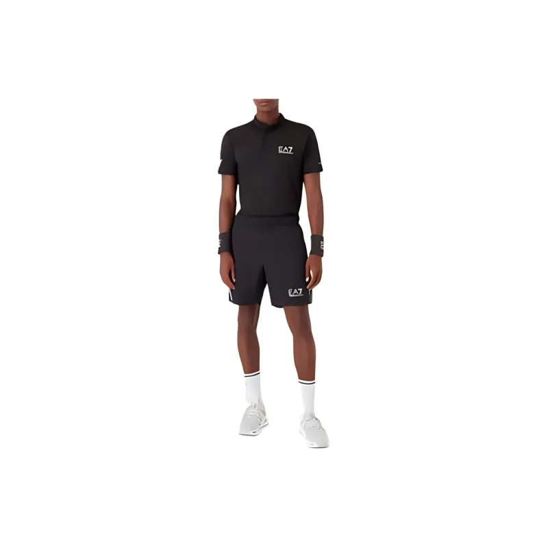 EMPORIO ARMANI Straight Hem Short Sleeved Polo Shirt-2