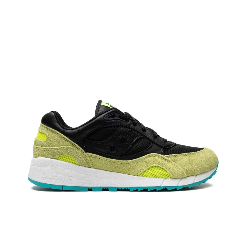 Saucony Shadow 6000 Anti Slip Wear Resistant Low Top Casual Shoes Men's Black Green-1