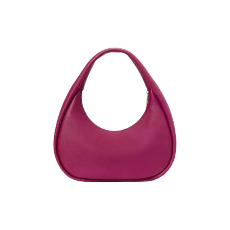 Kate Spade Litchi Grain Leather Handbag, Shoulder Bag Large Size Women's Black Raspberry-2