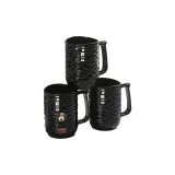 Yi Mai Round Cup-Black ×3+Cookie Dog Sticker ×3