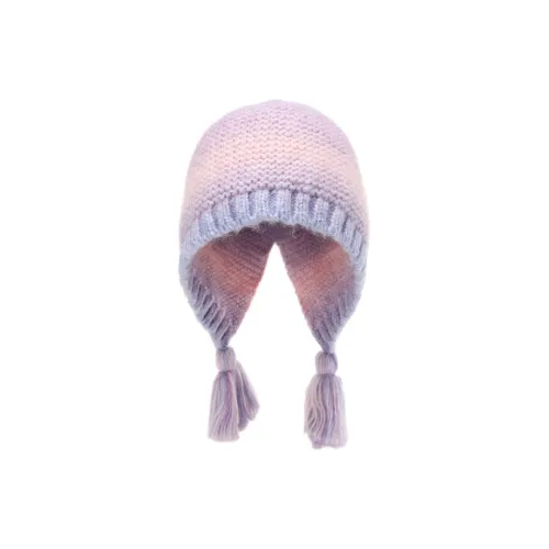 FREE RABBITⅡ Korean Style Tassel Braid Beanie Winter Travel Warm Ear Protection Knitted Hat Women's