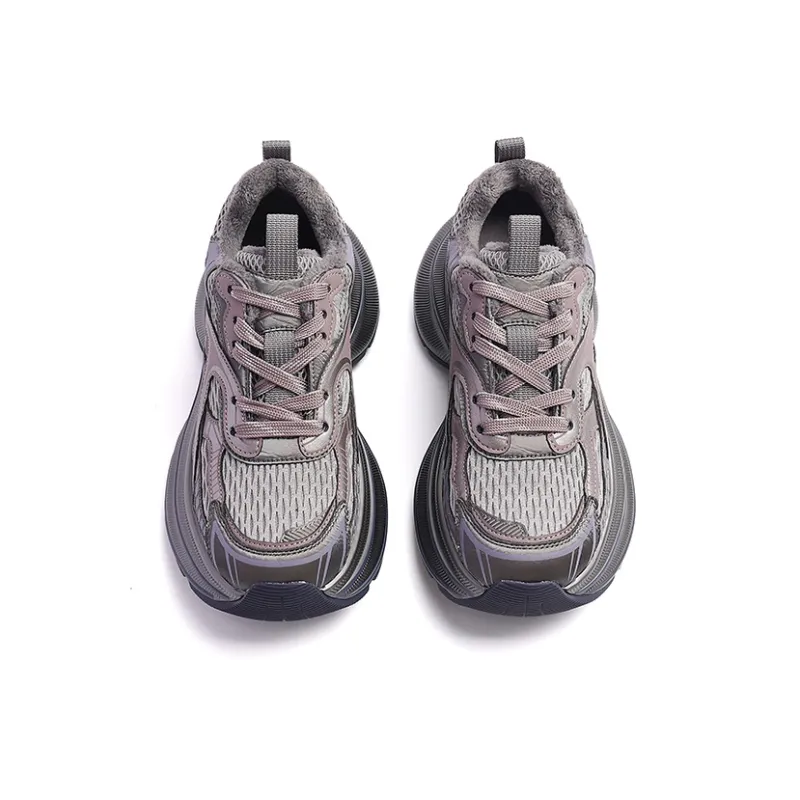 BURGELY Lightweight Warm Low-Top Chunky Sneakers Women's-4