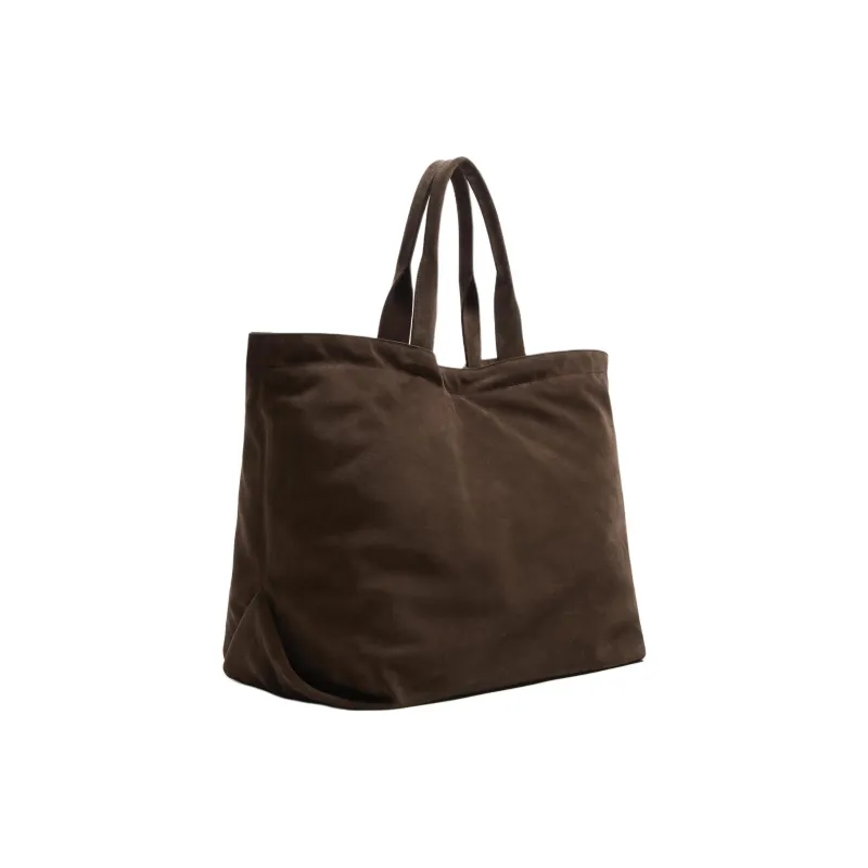 ZARA Cow Leather Tote Bag Shopping Bag Shoulder Bag Crossbody Bag Handbag Men's Brown-1
