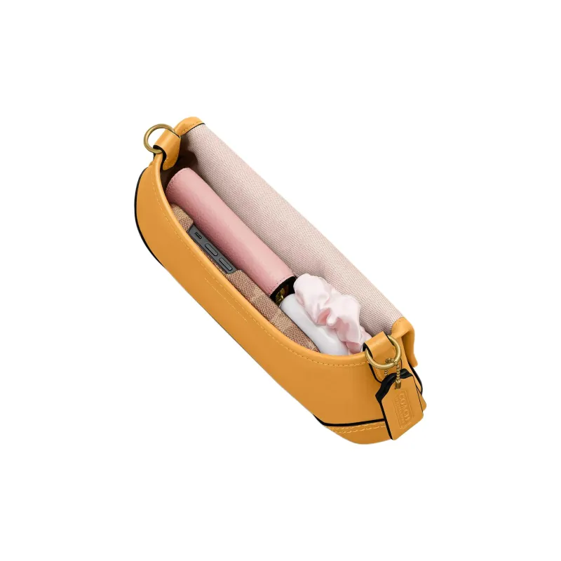 COACH Soho Recycled Leather Crossbody Bag, Shoulder Bag Tubas Women's Mustard Yellow-3