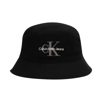 CALVIN KLEIN 100% Cotton Bucket Hats Unisex Space Black