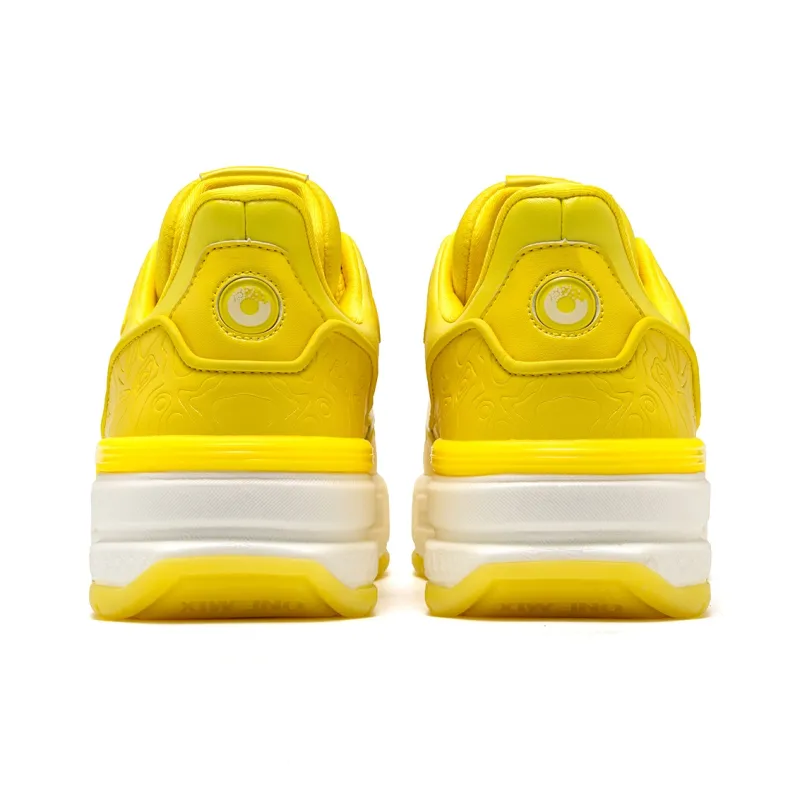 ONEMIX Coverage Moisture Wicking Impact Resistance Support Low Top Skateboard Shoes Unisex Yellow-3