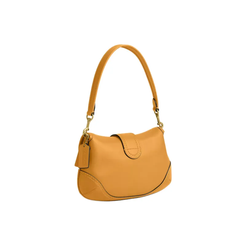 COACH Soho Recycled Leather Crossbody Bag, Shoulder Bag Tubas Women's Mustard Yellow-1