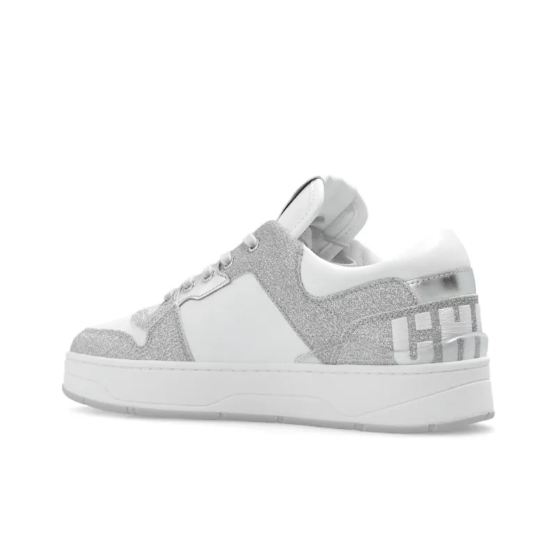 Jimmy Choo Florent Slip Resistant Low Top Skateboard Shoes Men's Silver-1