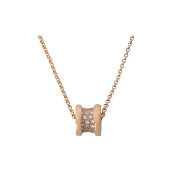 BVLGARI B.Zero1 Series 18K Rose Gold Necklaces Unisex Rose Gold